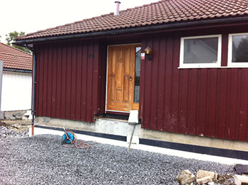 Inngangsparti før renovering