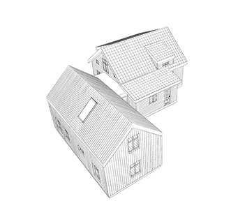 Hovedhus med nytt tilbygg